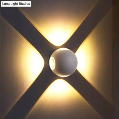 Modern white 4 light dome wall sconce bedroom 110v-120v lamp