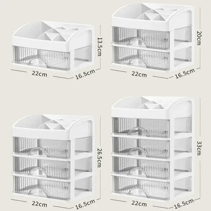 Modern white 4 tier makeup drawer organizer bedroom cosmetic storage
