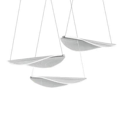 Modern white acrylic leaf pendant lights for dining room
