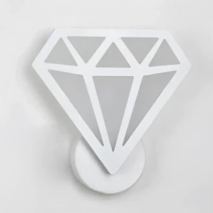 Modern white acrylic led wall sconce – childrens bedroom decor