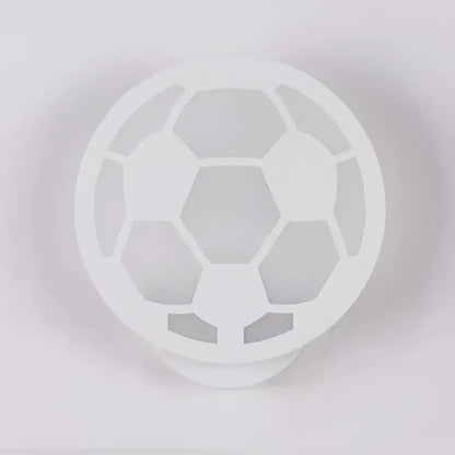 Modern white acrylic led wall sconce – childrens bedroom decor