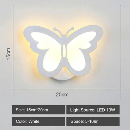 Modern white acrylic led wall sconce light for bedroom corridor