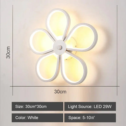 Modern white acrylic led wall sconce light for bedroom corridor