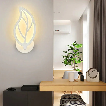 Modern white acrylic led wall sconce light for bedroom corridor