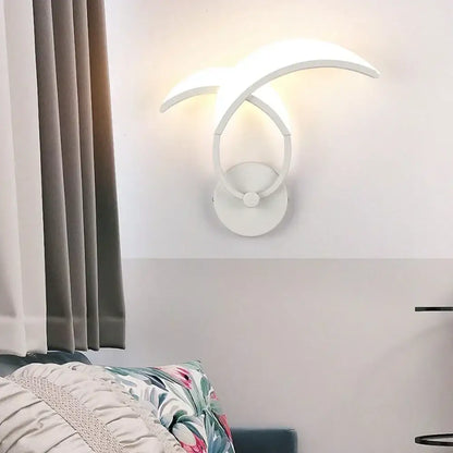 Modern white acrylic led wall sconce light for bedroom corridor