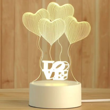 Modern white acrylic night lamp – bedroom led decor
