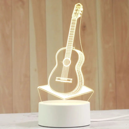 Modern white acrylic night lamp – bedroom led decor