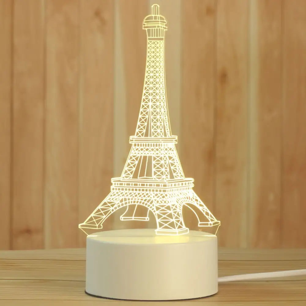 Modern white acrylic night lamp – bedroom led decor