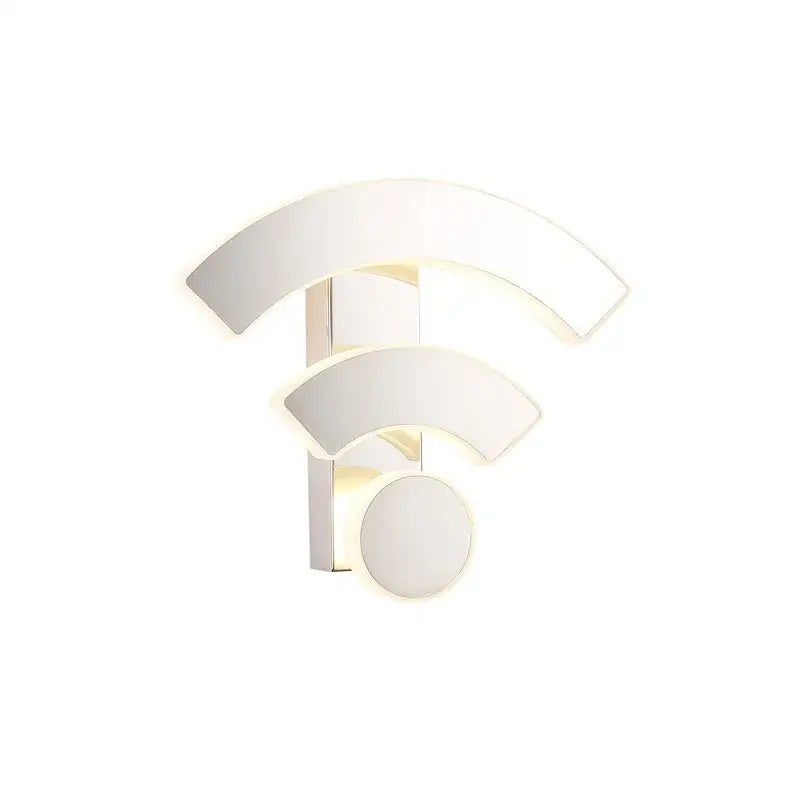 Modern white acrylic wifi wall light for bedroom