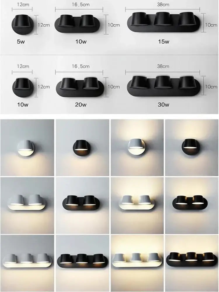 Modern white adjustable led wall lamps for bedroom and living room