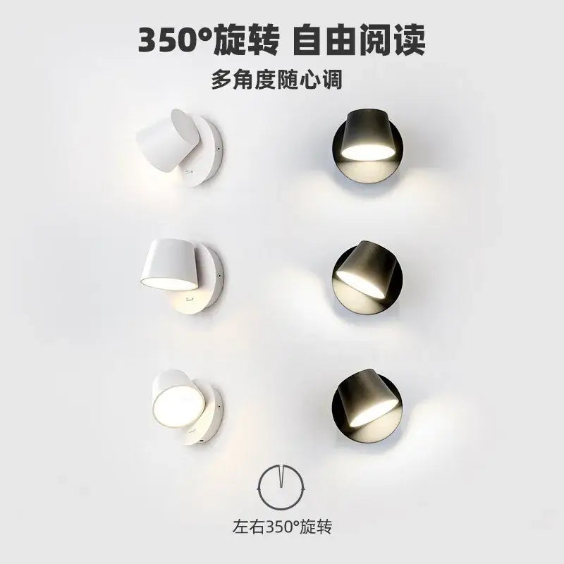 Modern white adjustable led wall lamps for bedroom and living room