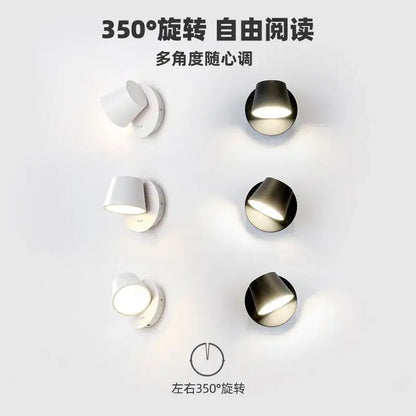 Modern white adjustable led wall lamps for bedroom and living room