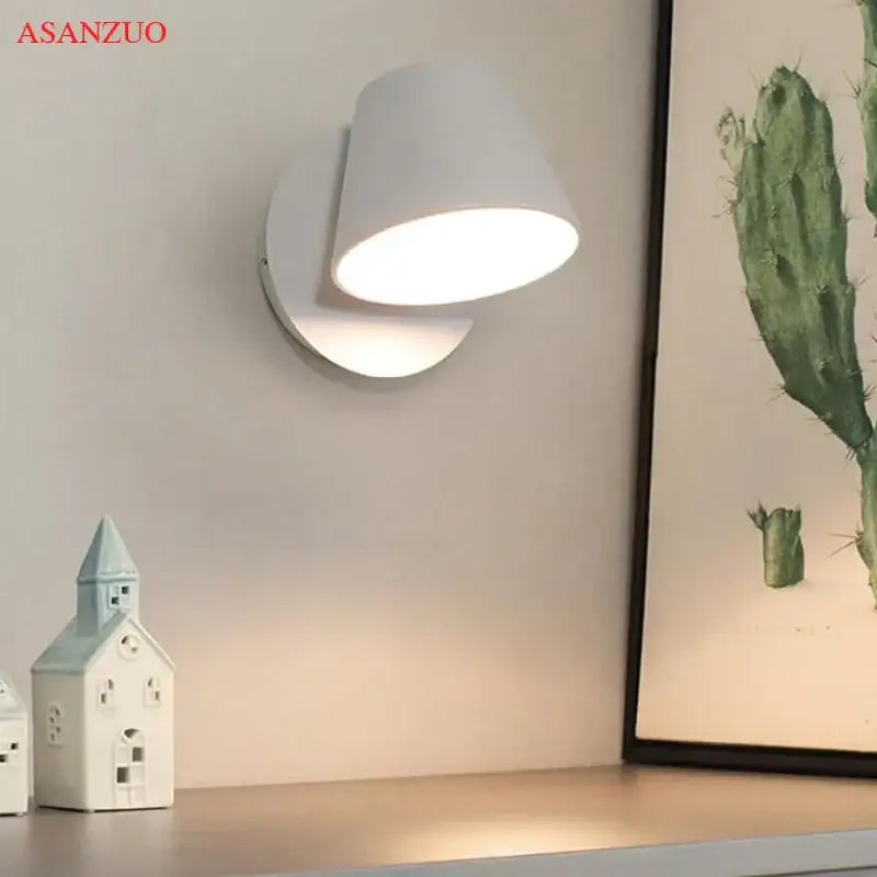 Modern white adjustable led wall lamps for bedroom and living room