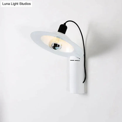 Modern white adjustable wall sconce bedroom reading lamp