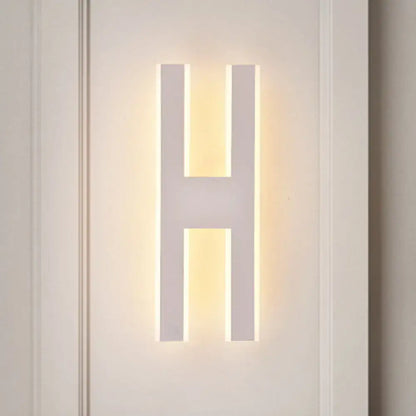 Modern white alphabet wall lamp – bedroom led sconce 110v-120v
