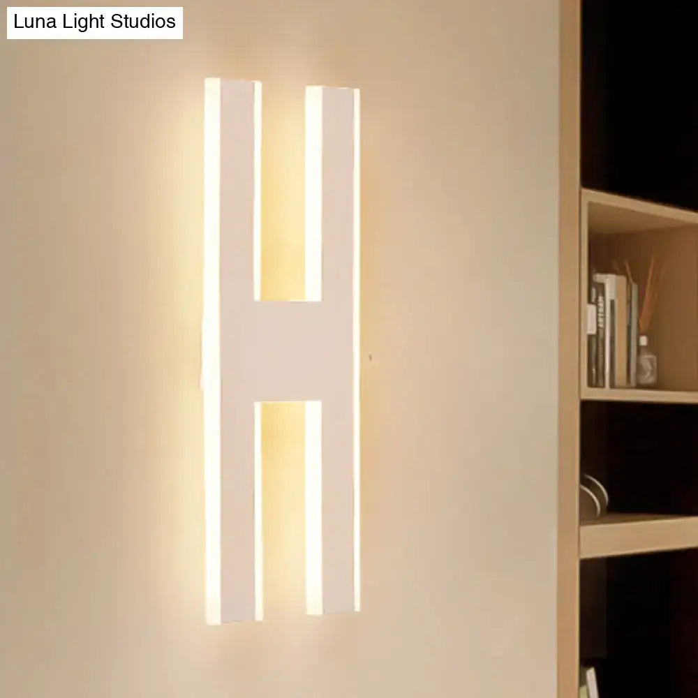 Modern white alphabet wall lamp – bedroom led sconce 110v-120v