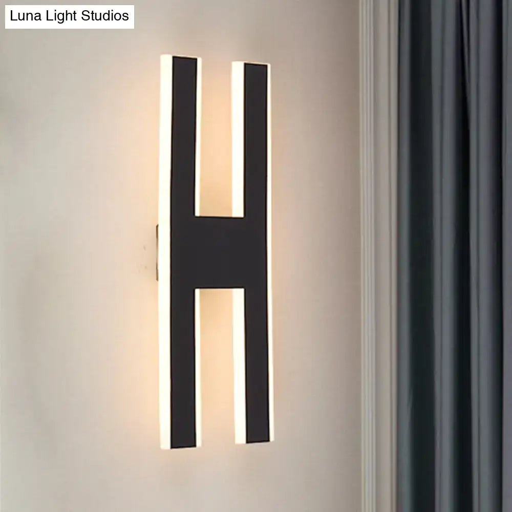 Modern white alphabet wall lamp – bedroom led sconce 110v-120v