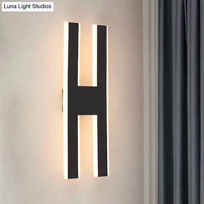 Modern white alphabet wall lamp – bedroom led sconce 110v-120v