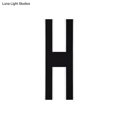 Modern white alphabet wall lamp – bedroom led sconce 110v-120v