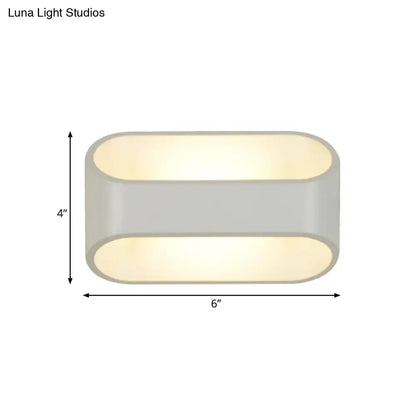 Modern white aluminum led wall sconce bathroom light
