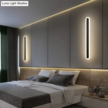 Modern white and black acrylic bar wall lamp corridor light 110v 240v