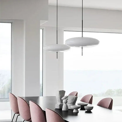 Modern white and black acrylic pendant light kitchen decor