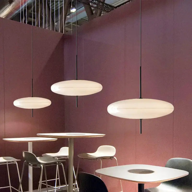 Modern white and black acrylic pendant light kitchen decor