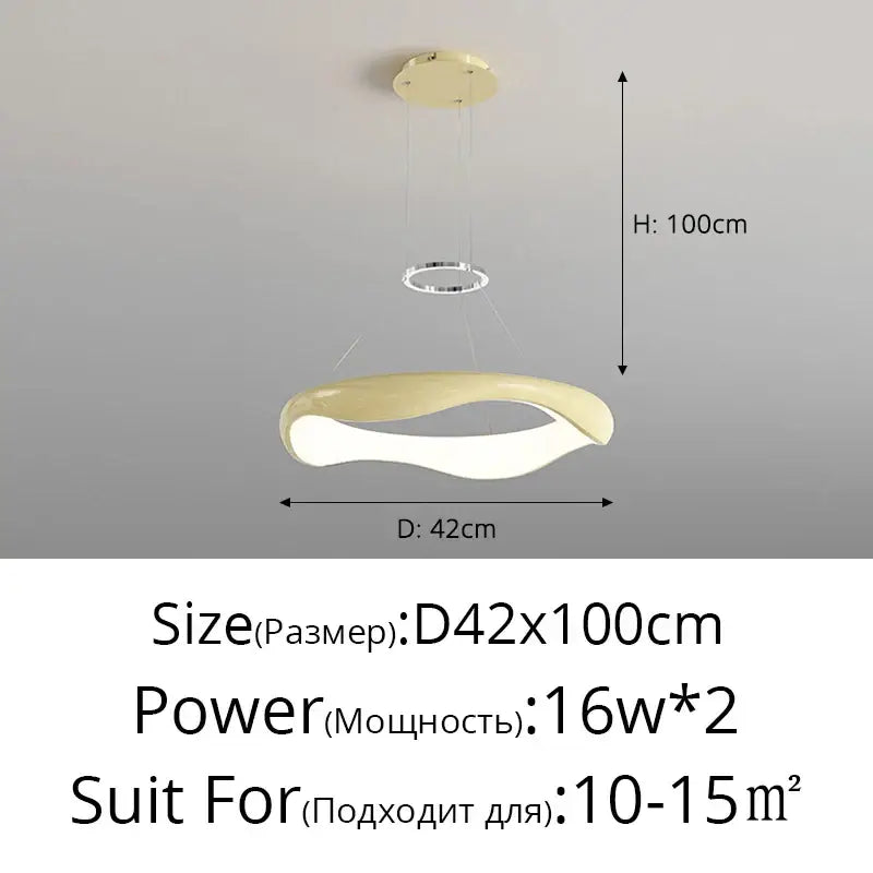 Modern white and black chrome pendant lamp for dining room