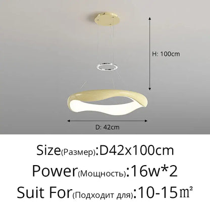 Modern white and black chrome pendant lamp for dining room