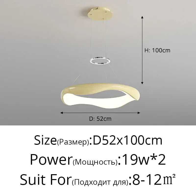 Modern white and black chrome pendant lamp for dining room