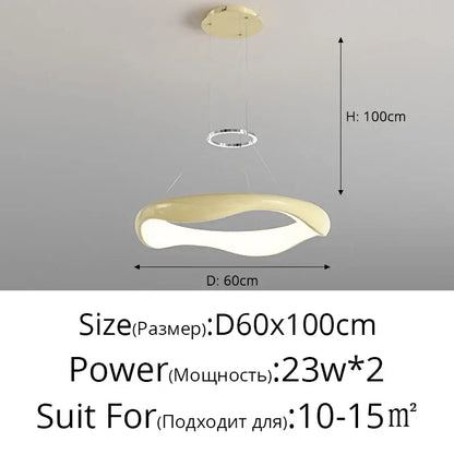 Modern white and black chrome pendant lamp for dining room