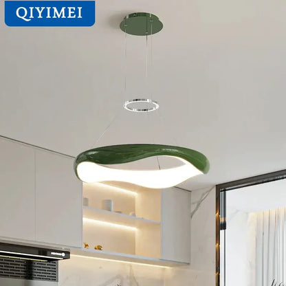 Modern white and black chrome pendant lamp for dining room