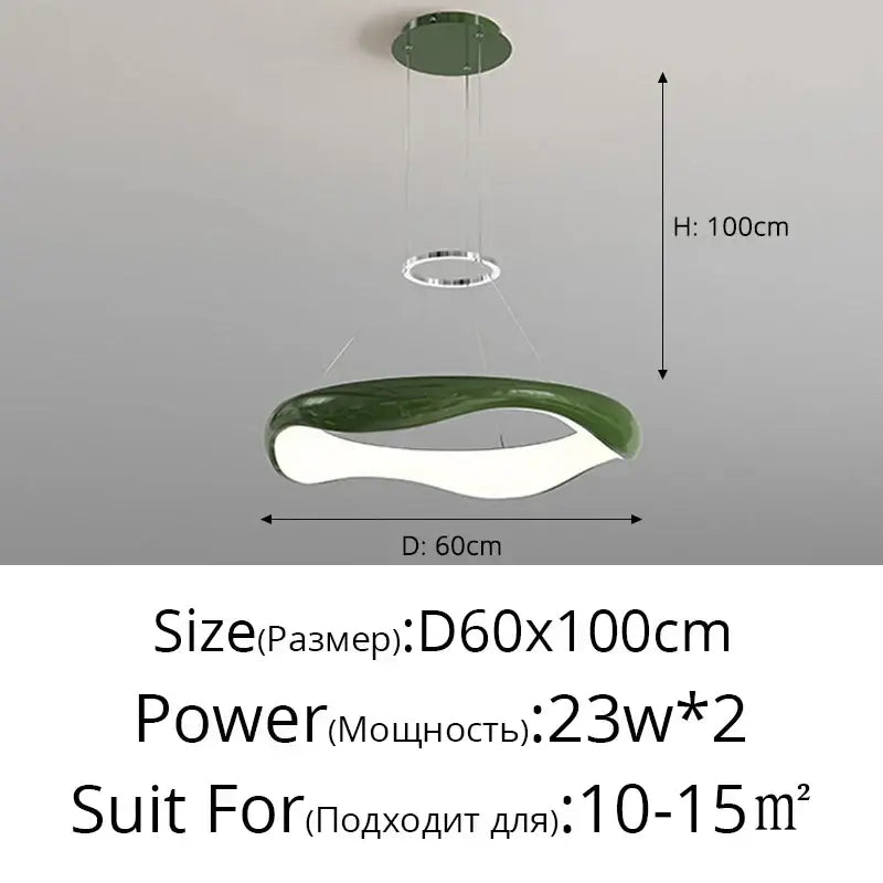 Modern white and black chrome pendant lamp for dining room