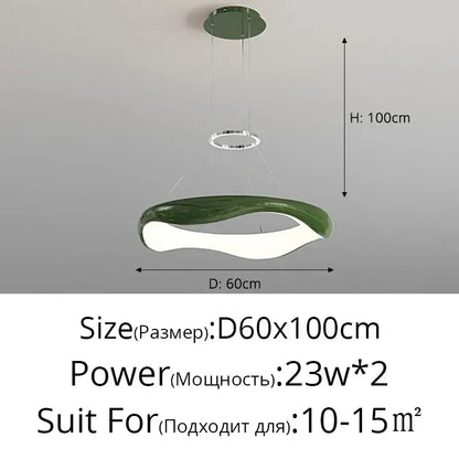 Modern white and black chrome pendant lamp for dining room