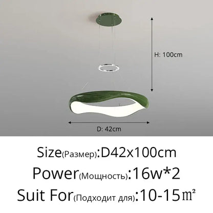 Modern white and black chrome pendant lamp for dining room