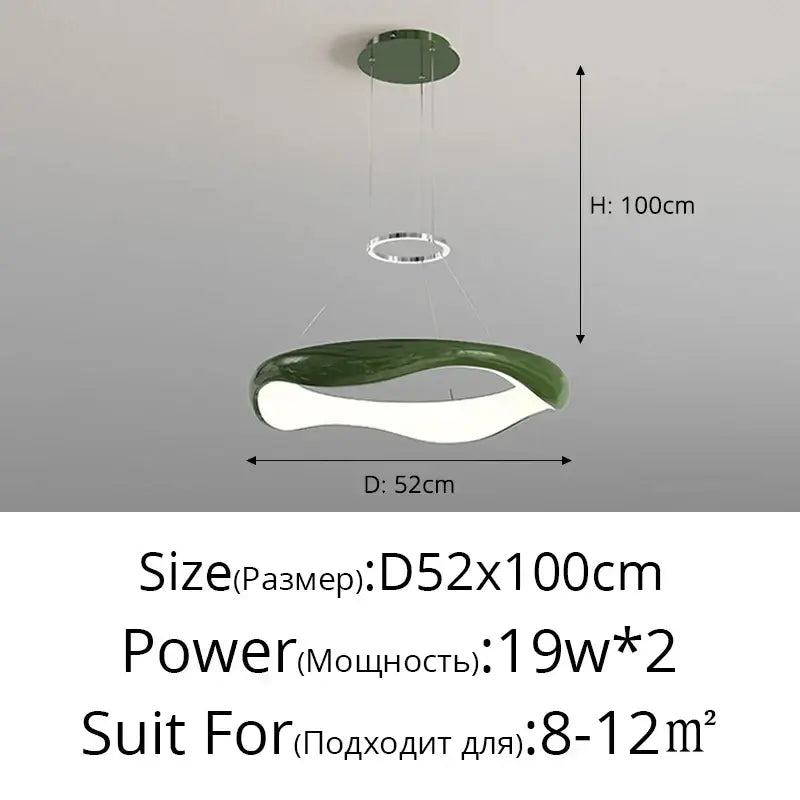 Modern white and black chrome pendant lamp for dining room