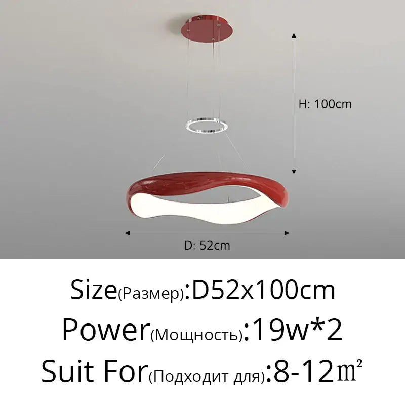 Modern white and black chrome pendant lamp for dining room