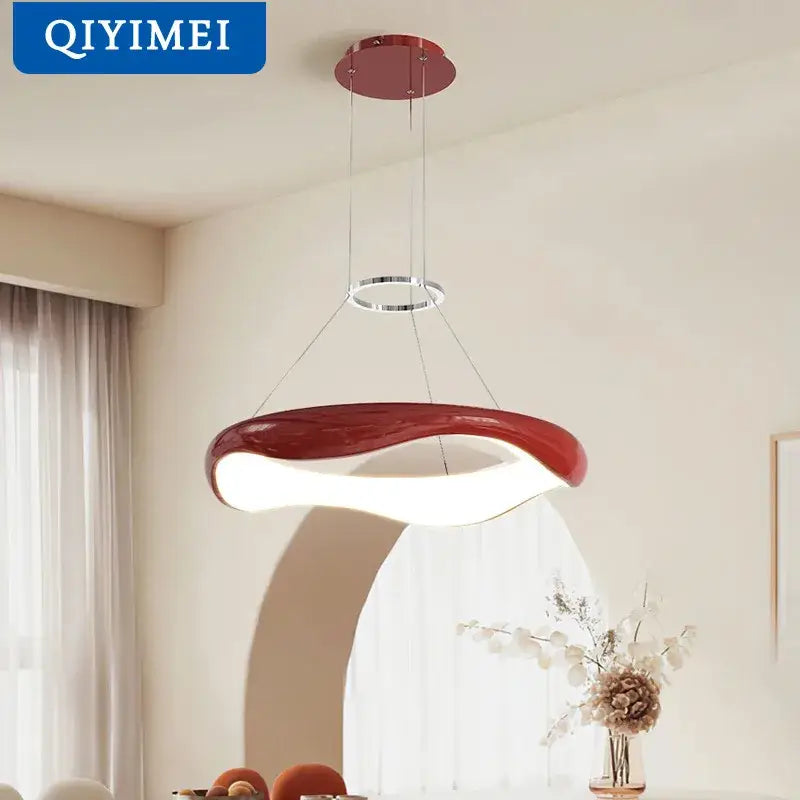 Modern white and black chrome pendant lamp for dining room
