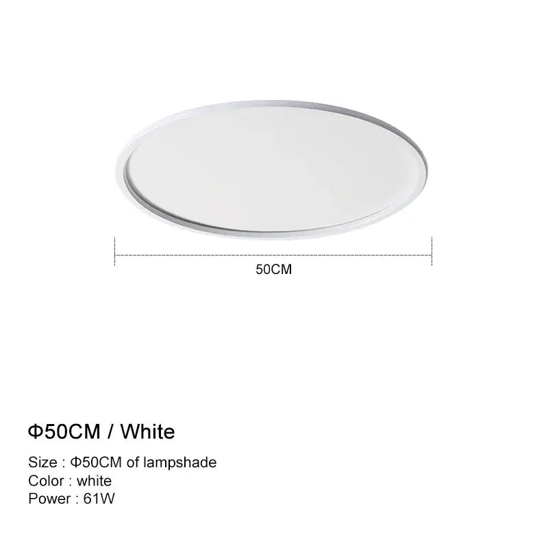 Modern white and black dimmable led ceiling light for living room