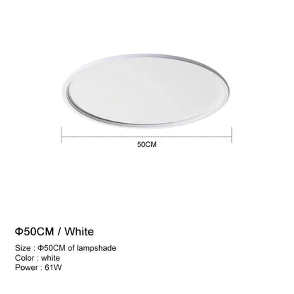 Modern white and black dimmable led ceiling light for living room