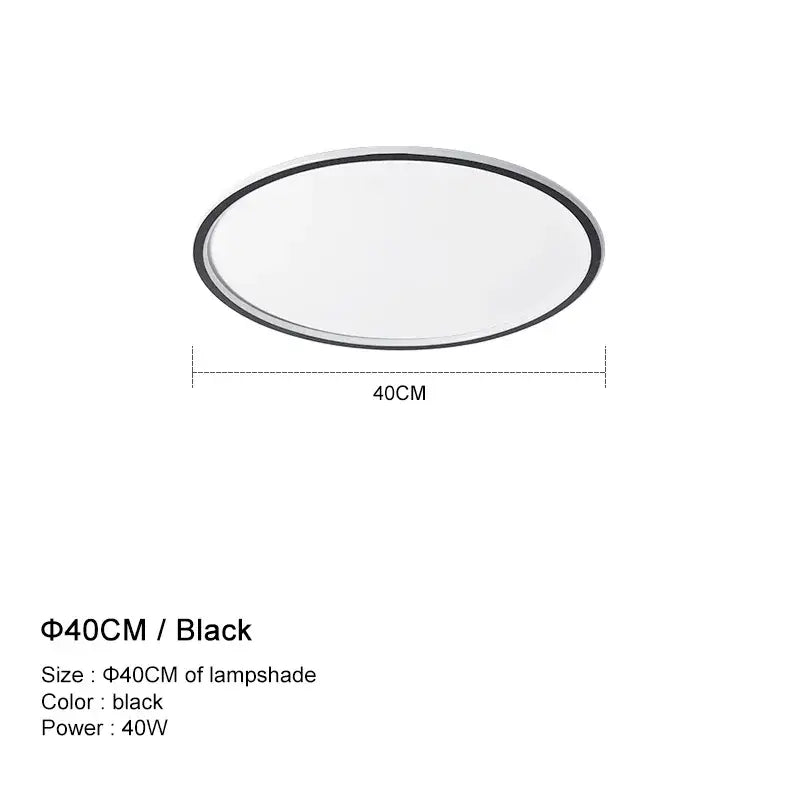 Modern white and black dimmable led ceiling light for living room