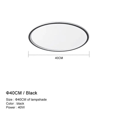 Modern white and black dimmable led ceiling light for living room