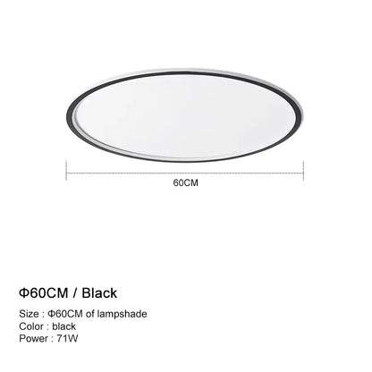 Modern white and black dimmable led ceiling light for living room