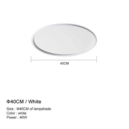 Modern white and black dimmable led ceiling light for living room