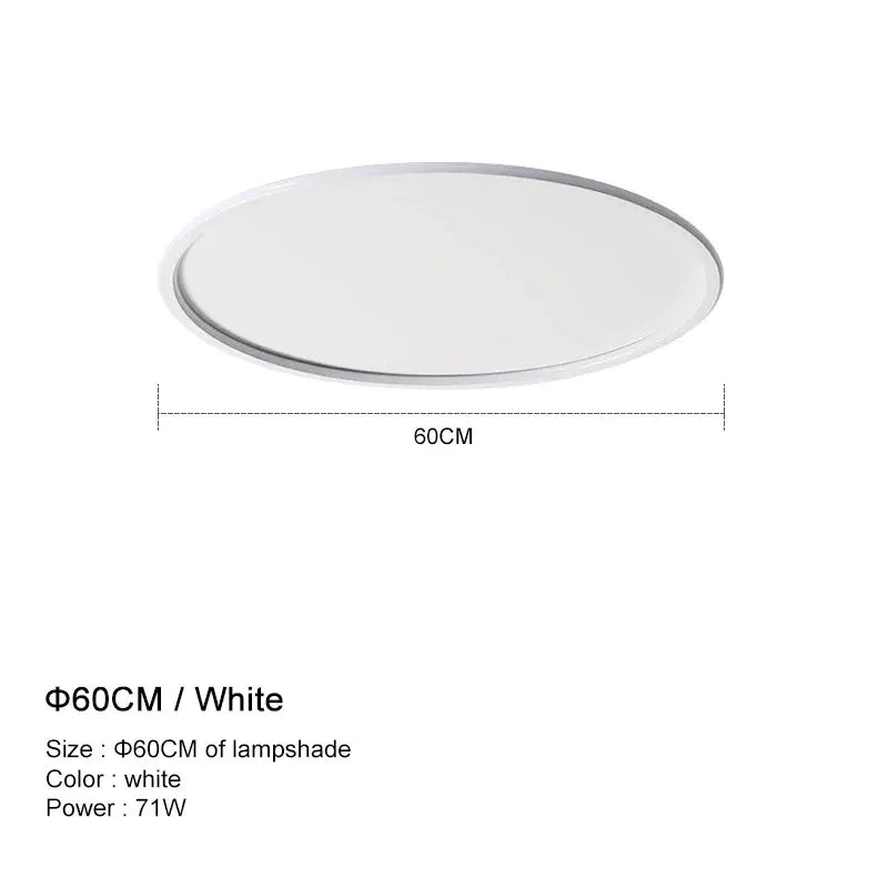 Modern white and black dimmable led ceiling light for living room