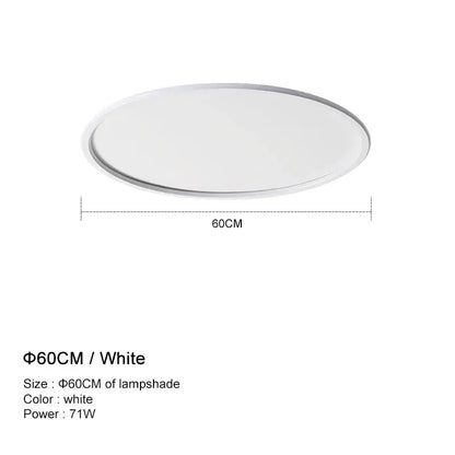 Modern white and black dimmable led ceiling light for living room