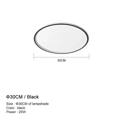 Modern white and black dimmable led ceiling light for living room
