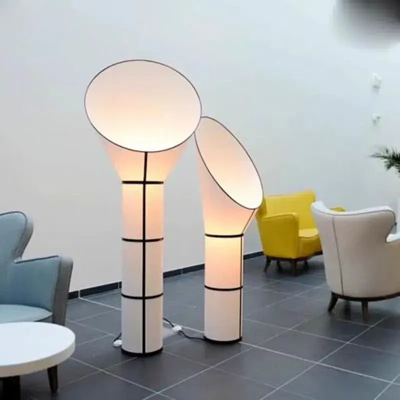 Modern white and black horn floor lamp bedroom decorative light