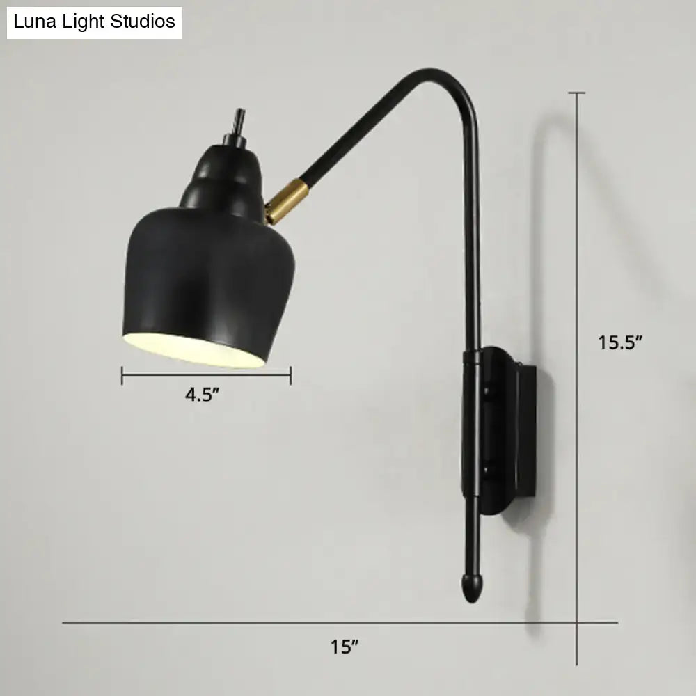 Modern white and brass v-shaped wall light bedroom reading lamp