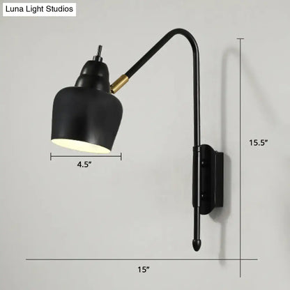 Modern white and brass v-shaped wall light bedroom reading lamp